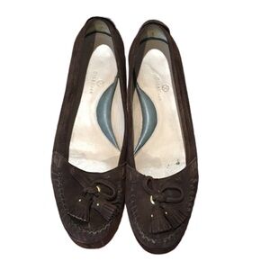 Cole Haan Brown Suede Loafers Tassels Classic Academia Fall Preppy Old Money